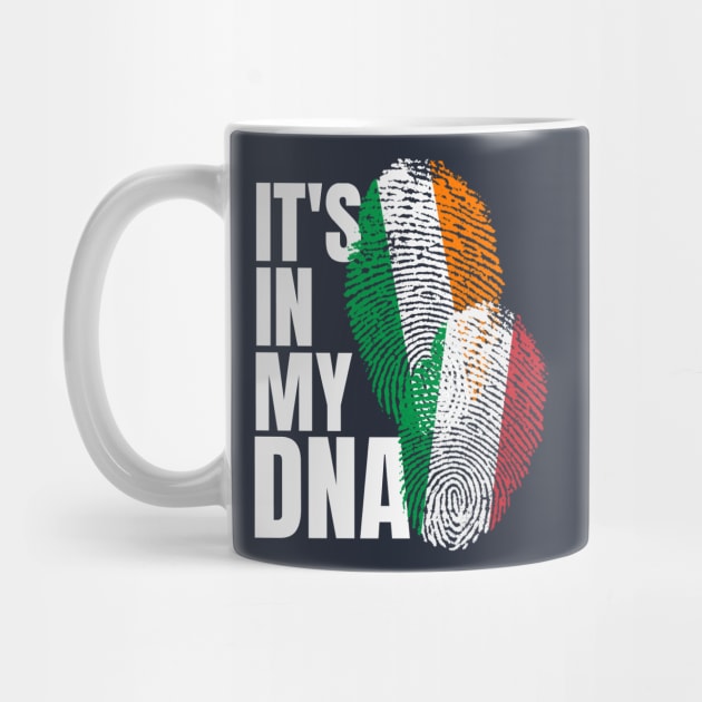 Italian And Irish DNA Mix Flag Heritage Gift by Just Rep It!!